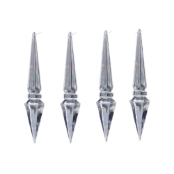 MAISON CONCEPTS 4 Pack Acrylic Diamond Icicles (5") - Set Of 2