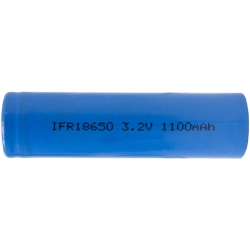 POWER PORTABLE 3.2 Volt 18650 Flat Top Lifepo4 Battery (1100 Mah)