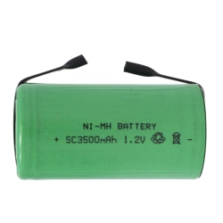 POWER PORTABLE 6 X Sub C Nimh Batteries With Tabs (3500 Mah)