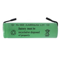 POWER PORTABLE 6 X Aa Nimh Rechargeable Batteries With Tabs (800 Mah)