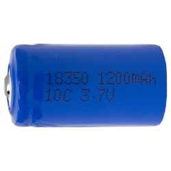 POWER PORTABLE 3.7 Volt 18350 Li-Ion Button Top Battery (1200 Mah)