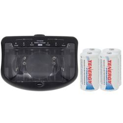 TENERGY V2299 Universal Smart Charger + 4 C Premium Nimh Batteries (5000 Mah)