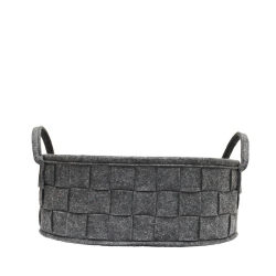 JESSAR - Braided Felt Storage Basket, 37 X 29 X 13.5Cm, Dark In Gray