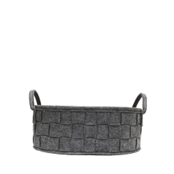 JESSAR - Braided Felt Storage Basket, 33 X 25 X 12Cm, Dark In Gray