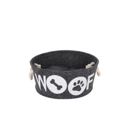 JESSAR - Felt Pet Toy Basket, 35 X 16 Cm, Dark In Gray