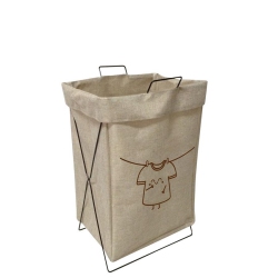 JESSAR - Fabric Laundry Basket, 36 X 28 X 56 Cm In Beige
