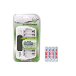 TENERGY 8 Bay Aa / Aaa Lcd Battery Charger + 8 Aaa Nimh Rechargeable Batteries (1000 Mah)