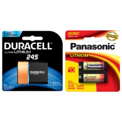 DURACELL 3 X Ultra 245 + 3 X Panasonic 2Cr5 Photo Lithium Batteries (6 Total)