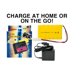 POWER PORTABLE 7.2 Volt Nicd Battery Pack (700 Mah) + Wall Charger + Car Charger