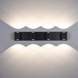 TUBICEN 4-Light Bathroom Light Over Mirror, 27.6 Inch Led Dimmable Vanity Light, 40W Aluminum Wall Sconce Light Up Down for Living Room Hallway