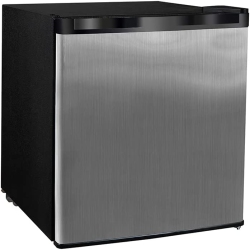 ANGEL CANADA Stainless Steel Finish 1.1 Cu.ft. Compact Mini Upright Freezer With Adjustable Temperature Control, for Home Apartment Office Garage