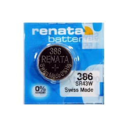 RENATA 25 X 386 / 301 / Sr43Sw Oxide Button Battery In Silver