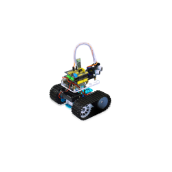 KEYESTUDIO Mini Tank Smart Robot Car - Micro Controller Based On Mcu - Ultrasonic Obstacle Avoidance & Bluetooth Remote Control Programmable Robot