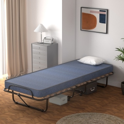 COSTWAY Portable Folding Bed With Mattress Rollaway Cot Made In Italy