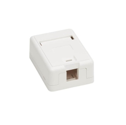TRIPP LITE Surface-Mount Box Keystone Jack 1-Port (N082-001-Wh)