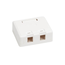 TRIPP LITE Surface-Mount Box Keystone Jack 2-Port (N082-002-Wh)
