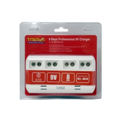 TITANIUM 8 Bay 9 Volt Smart Battery Charger