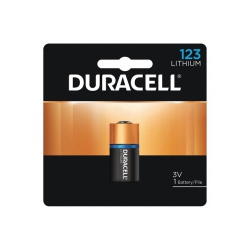 DURACELL 4 X Dl123A / Cr123A 3 Volt Lithium Batteries (On A Card)