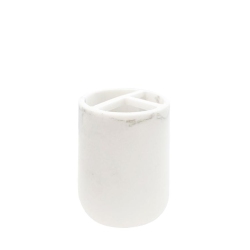 JESSAR - Polyresin Bathroom Toothbrush Holder, Marble Pattern