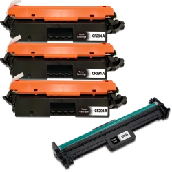 TONER4U - 4Pack (3 Toner Cartridge+ Drum Unit) Compatible (3X Cf294A +Cf232A) for HP 94A, HP32A Cf294A, Cf232A HP Printer