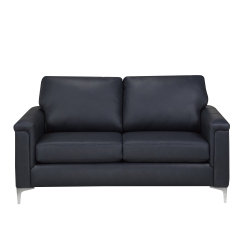 CANADIAN SOFA Distributions 'roswell' Leather Loveseat In Blue