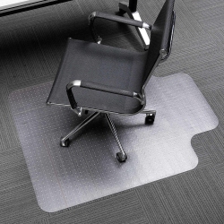 MOUSTACHE 36" X 48" Office Chair Mat With Lip And Anti-Slip Spiked, Transparent Carpet Protector Desk Chair Mat for Hard Low Pile Carpet Floors
