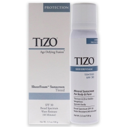 TIZO Sheerfoam Body And Face Tinted Spf 30 By for Unisex - 3.5 OZ Sunscreen