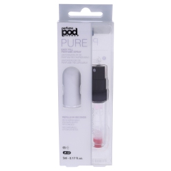 TRAVALO Perfume Pod Crystal Perfume Atomizer - By for Unisex - 0.17 OZ Refillable Spray (Empty) In Silver