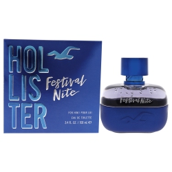 HOLLISTER Festival Nite By for Men - 3.4 OZ Edt Spray