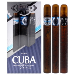 CUBA Trio 2 By for Men - 3 PC Gift Set 1.17OZ Winner Edt Spray, 1.17OZ Shadow Edt Spray, 1.17OZ Prestige Edt Spray In Black