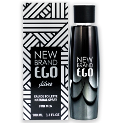 NEW BRAND Ego By for Men - 3.3 OZ Edt Spray In Silver