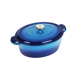 HENCKELS Cast Iron 4.4 L Cast Iron Oval French Oven In Blue