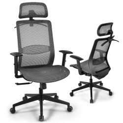 GYMAX High Back Mesh Office Chair Swivel Executive Chair W/ Lumbar Support
