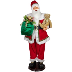 NORTHLIGHT 5' Deluxe Traditional Animated And Musical Dancing Santa Claus Christmas Figure