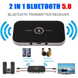 Adaptateur stéréo Bluetooth 5.0 2-en-1 pour émetteur-récepteur o pour PC de Voiture Émetteur Bluetooth 2 en 1 émetteur Bluetooth 5.0