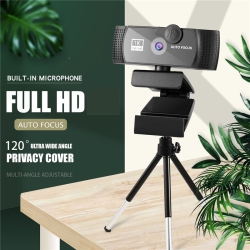 MATRIX 1080P 1K Full HD Webcam With Stand for PC Computer Laptop USB Web Cam With Microphone Autofocus for Video Conferences