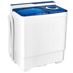 COSTWAY 26Lbs Portable Semi-Automatic Washing Machine W/built-In Drain Pump