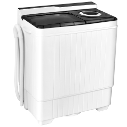 COSTWAY 26Lbs Portable Semi-Automatic Washing Machine W/built-In Drain Pump