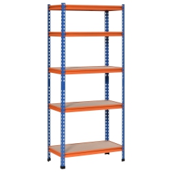 HOMCOM 5-Tier Heavy Duty Garage Shelf, Metal Shelving Unit \w Adjustable Shelves, Metal Frame, 31.5"x15.75"x71.75", 3300 Lbs Capacity for Workshop