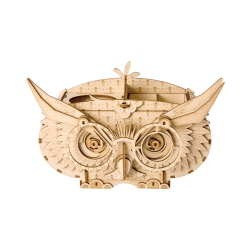 ROBOTIME Rolife Owl Box Tg405 Modern 3D Wooden Puzzle