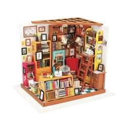 TRADEOPIA Sam's Study Dg102 Library Diy Miniature Dollhouse