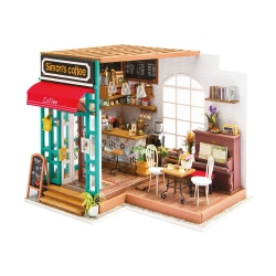TRADEOPIA Simon's Coffee Dg109 Diy Miniature Dollhouse Cafe Shop
