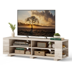 COSTWAY Tv Stand Entertainment Media Center Console for Tv's Up to 65" W/storage Shelves
