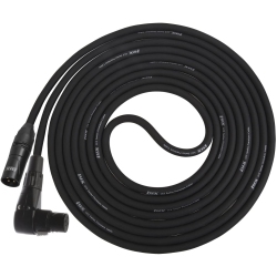 LYXPRO - 15 Ft - - Xlr Male to Right Angle Female Microphone Cable for Professional Microphone & Devices In Black