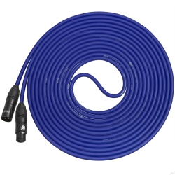 LYXPRO Balanced Xlr Cable 25 Ft Premium Series Professional Microphone Cable, Powered Speakers And Other Pro Devices Cable In Blue