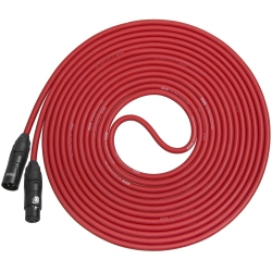LYXPRO Balanced Xlr Cable 25 Ft Premium Series Professional Microphone Cable, Powe Speakers And Other Pro Devices Cable In Red