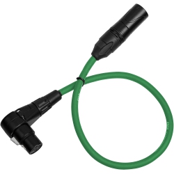 LYXPRO Balanced Xlr Cable Premium Series Microphone Cable, Speakers And Pro Devices Cable, 1.5 Ft Ra Female- In Green