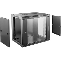PRIMECABLES Wall Mount Network Server Cabinet Rack 6U With Glass Door & 2 Ac Powered Ventilation Fans