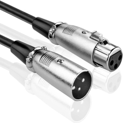 ISTAR Flexible Premier Series 3 Pin Xlr Male to Xlr Female Cable 2 Meter Xlr Cable Microphone Extension Balanced Audio Cable for Phantom Power