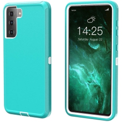 CSMART 【】 Anti-Drop Triple 3 Layers Shockproof Heavy Duty Defender Hard Case for Samsung Galaxy S21 In Mint